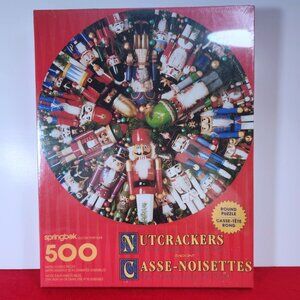 Springbok Nutcracker Round Puzzle 500 Piece by Hallmark 20" Diameter Made in USA